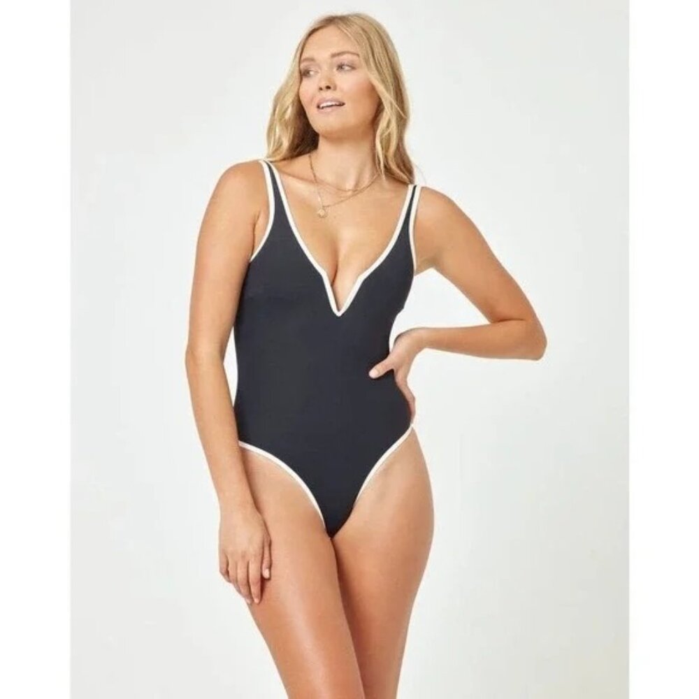 Free People L Space Coco Onepiece Swimsuit Womens XL Chic Classic Modern Beach
